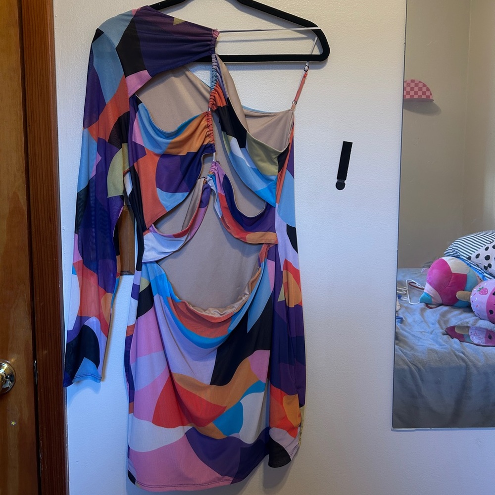 Multicolor Abstract Women Dress